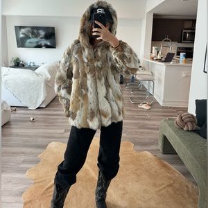 Genuine Rabbit Fur Coat